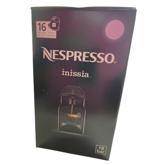 Nespresso Inissia Silver Model D40 Espresso Coffee Maker With Box Tested - Picture 16 of 16